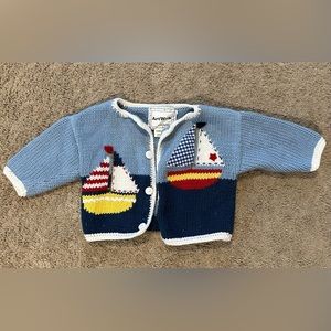 Art Walk nautical baby sweater size 6 M.